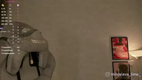 MiroslavaLime webcam model stream image